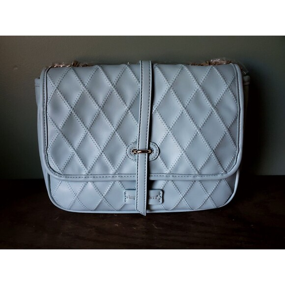 Simply Southern Mint Green Shoulder Bag Purse Gold Chain Quilted Pattern NWT - Picture 1 of 16
